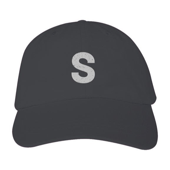 “Original” Cap – Distressed S (Adams AD969, Black)