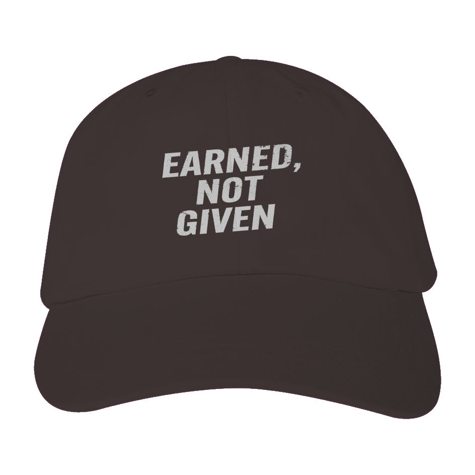 “Earned, Not Given” Cap – Espresso