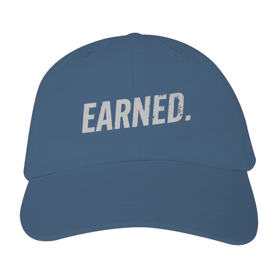 EARNED. Distressed Cap - Royal Blue