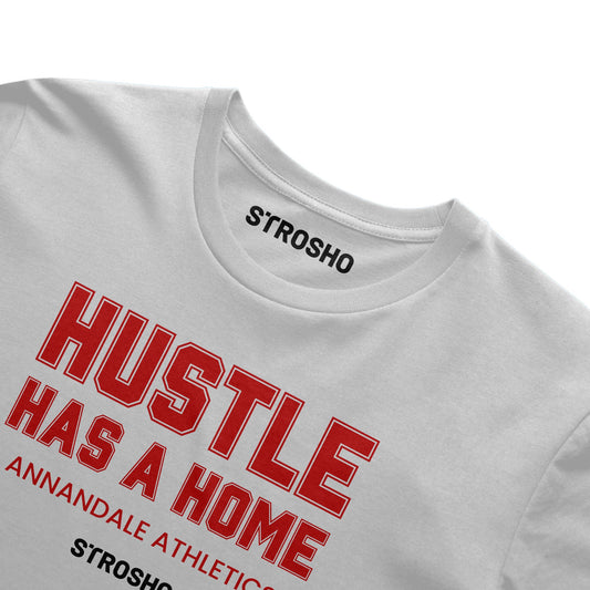 HUSTLE HOME Soft Tee - Heather Gray