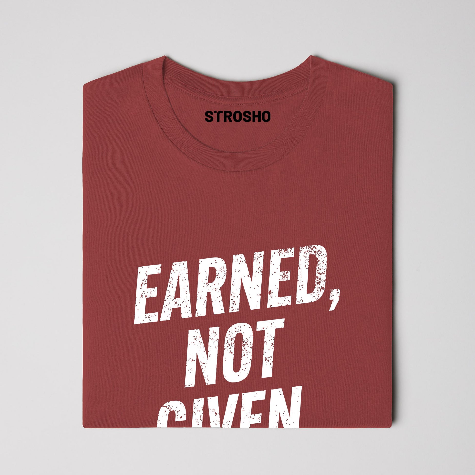 Earned, Not Given Tee (Cardinal)