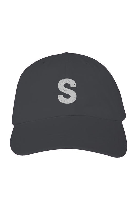 “Original” Cap – Distressed S (Adams AD969, Black)
