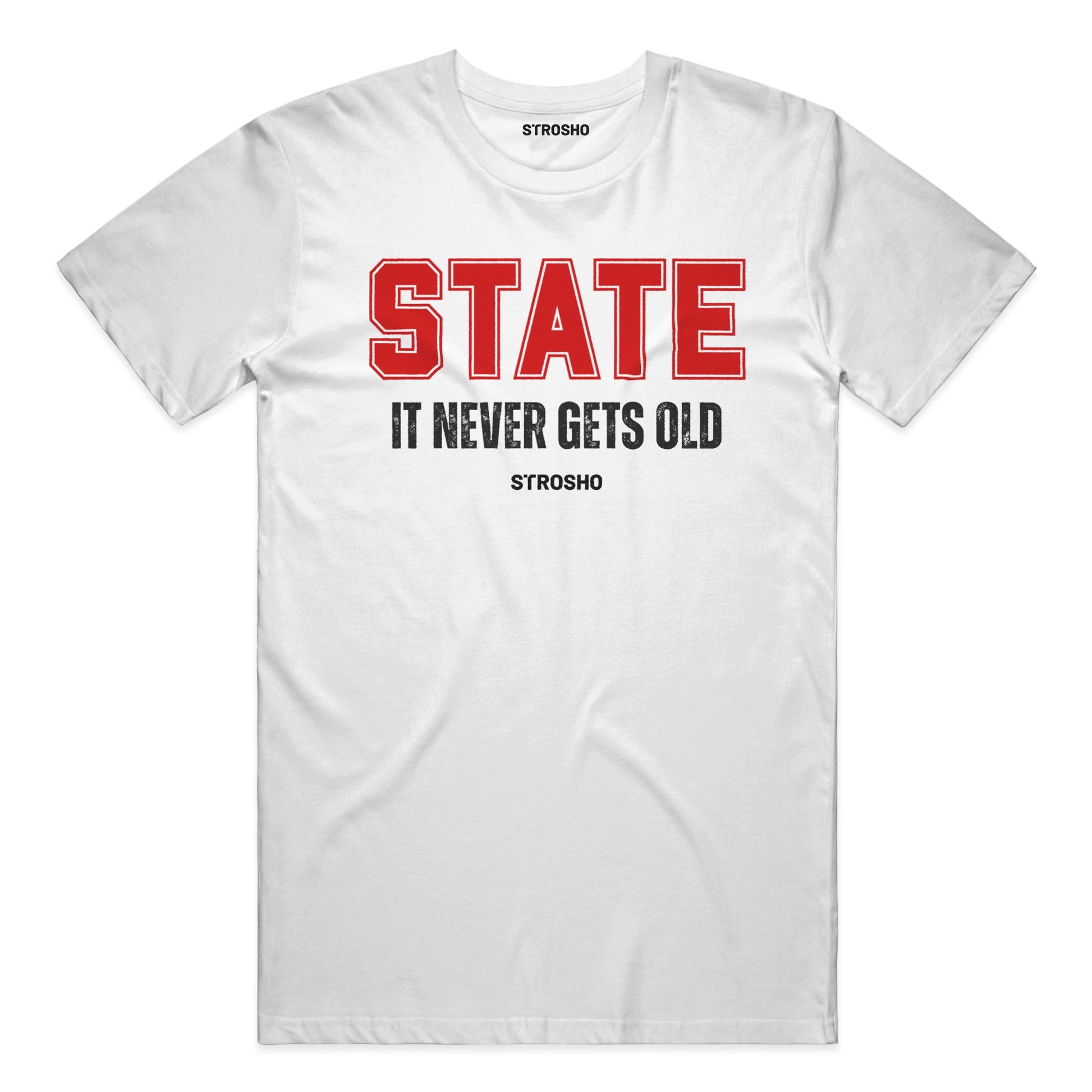 HUSTLE TRAVELS WELL Midweight Tee – White