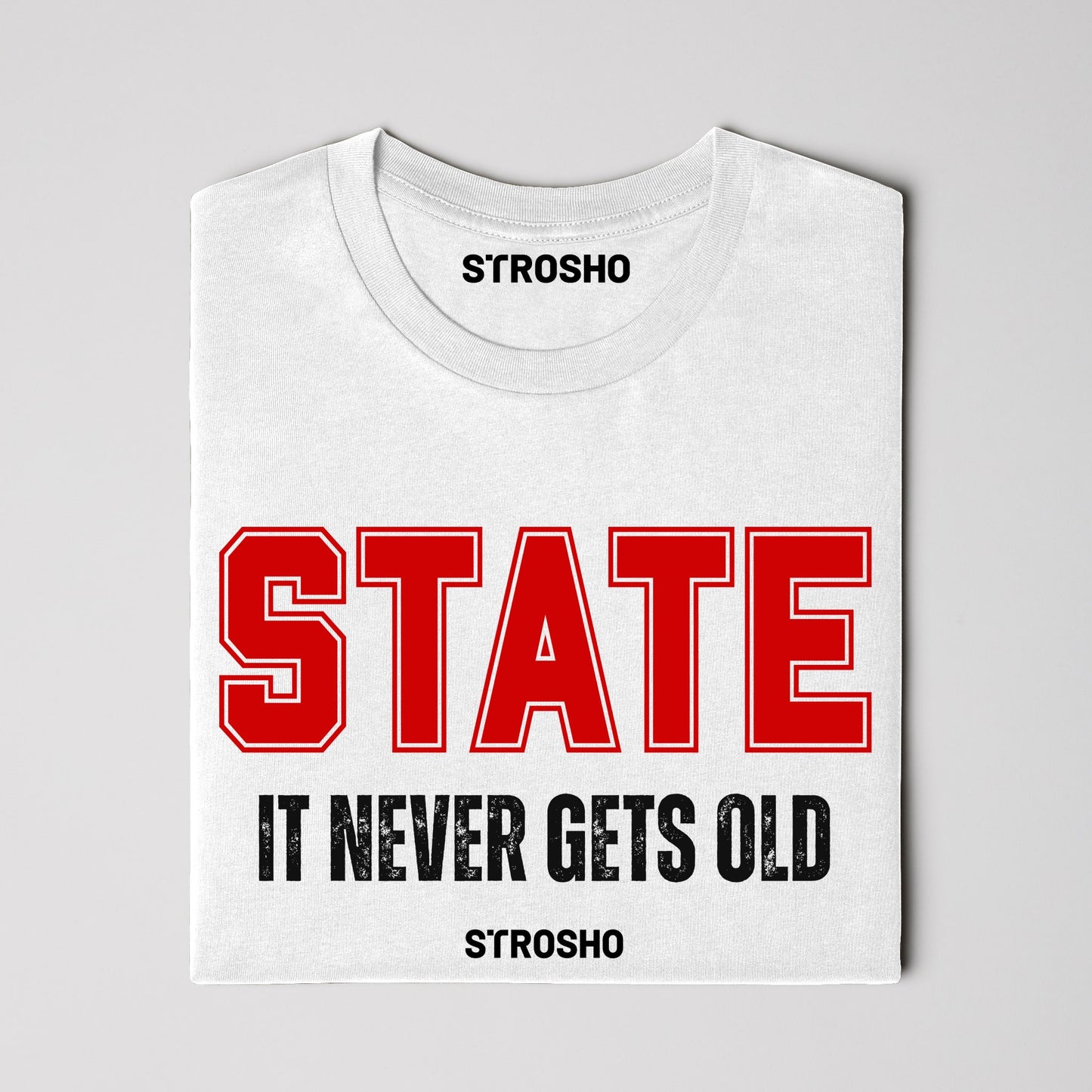 HUSTLE TRAVELS WELL Midweight Tee – White