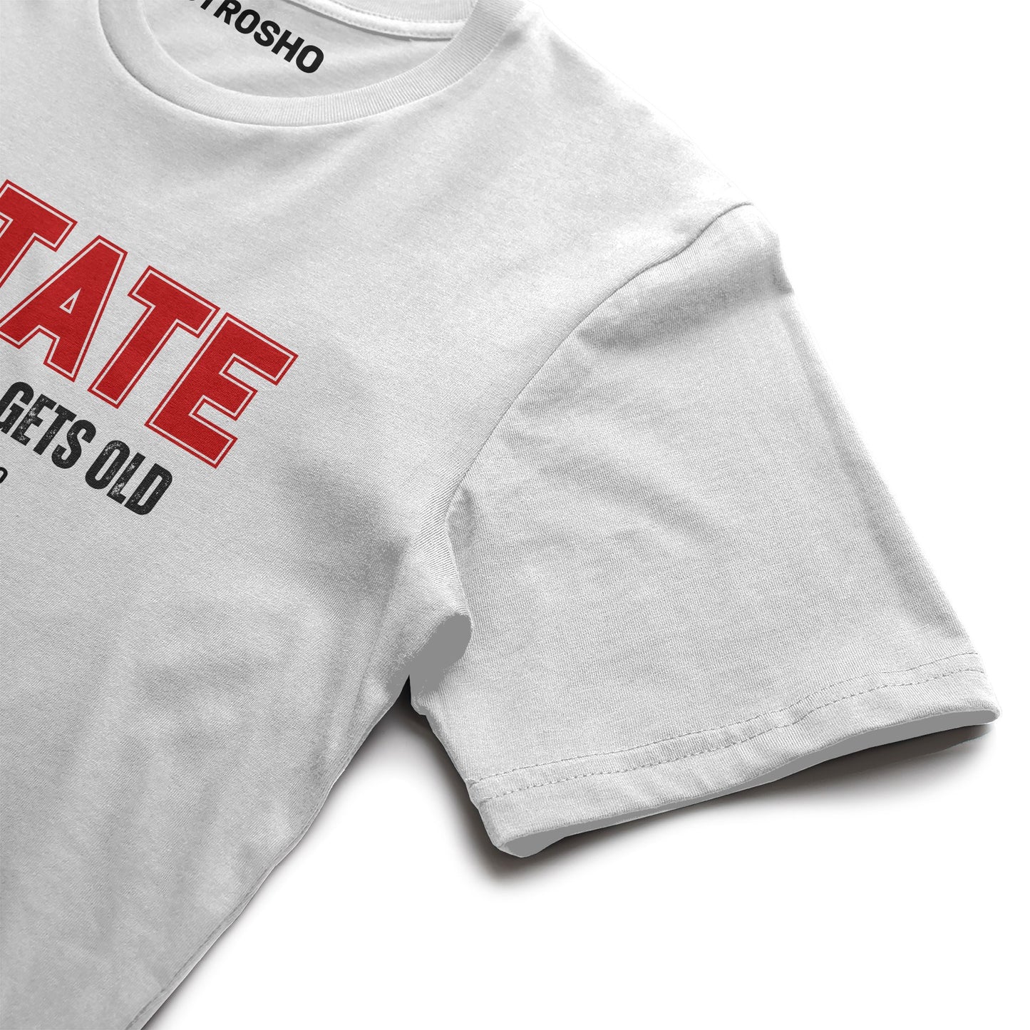 HUSTLE TRAVELS WELL Midweight Tee – White