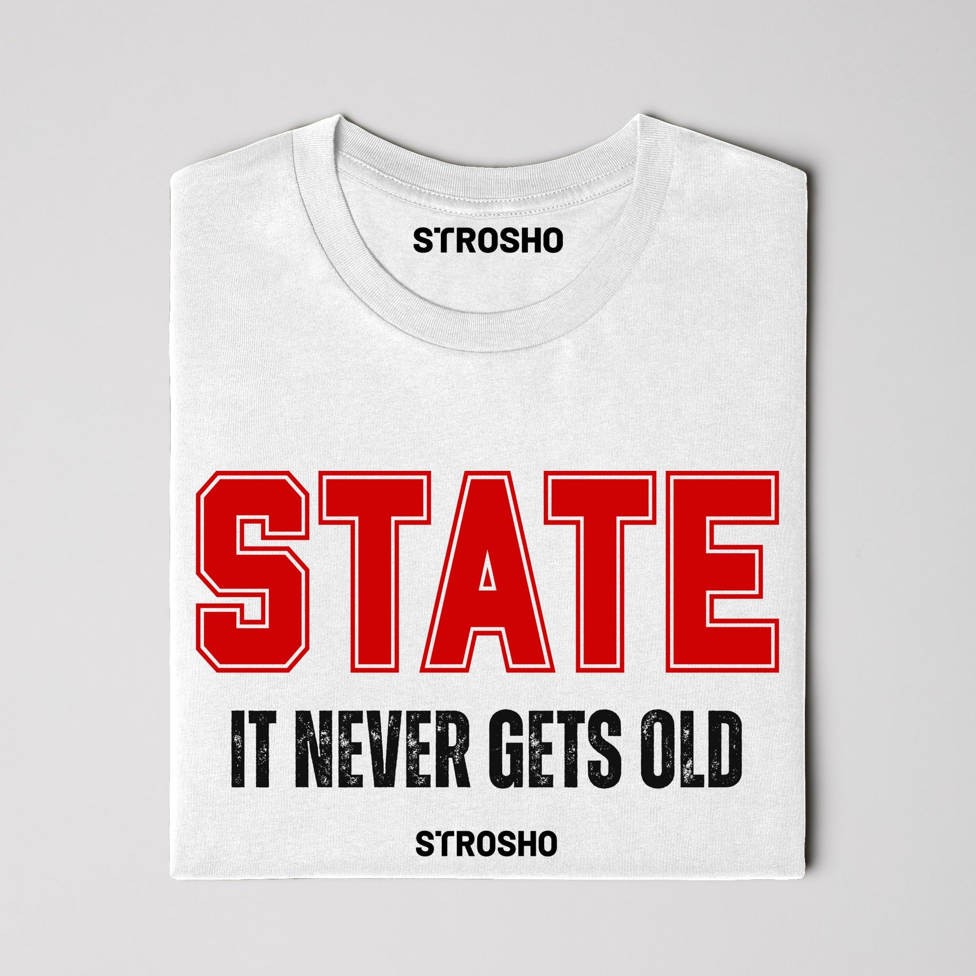 HUSTLE TRAVELS WELL Midweight Tee – White