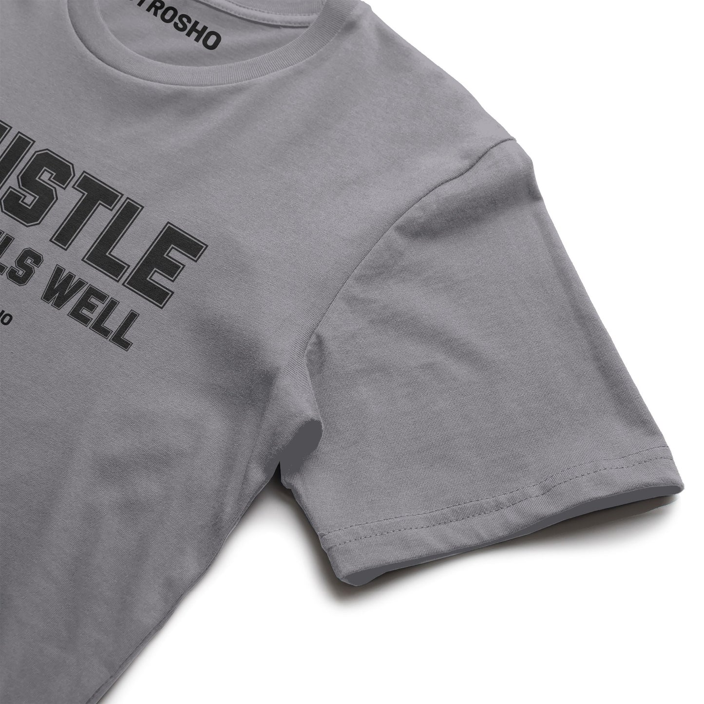 HUSTLE TRAVELS Midweight Tee – Gray
