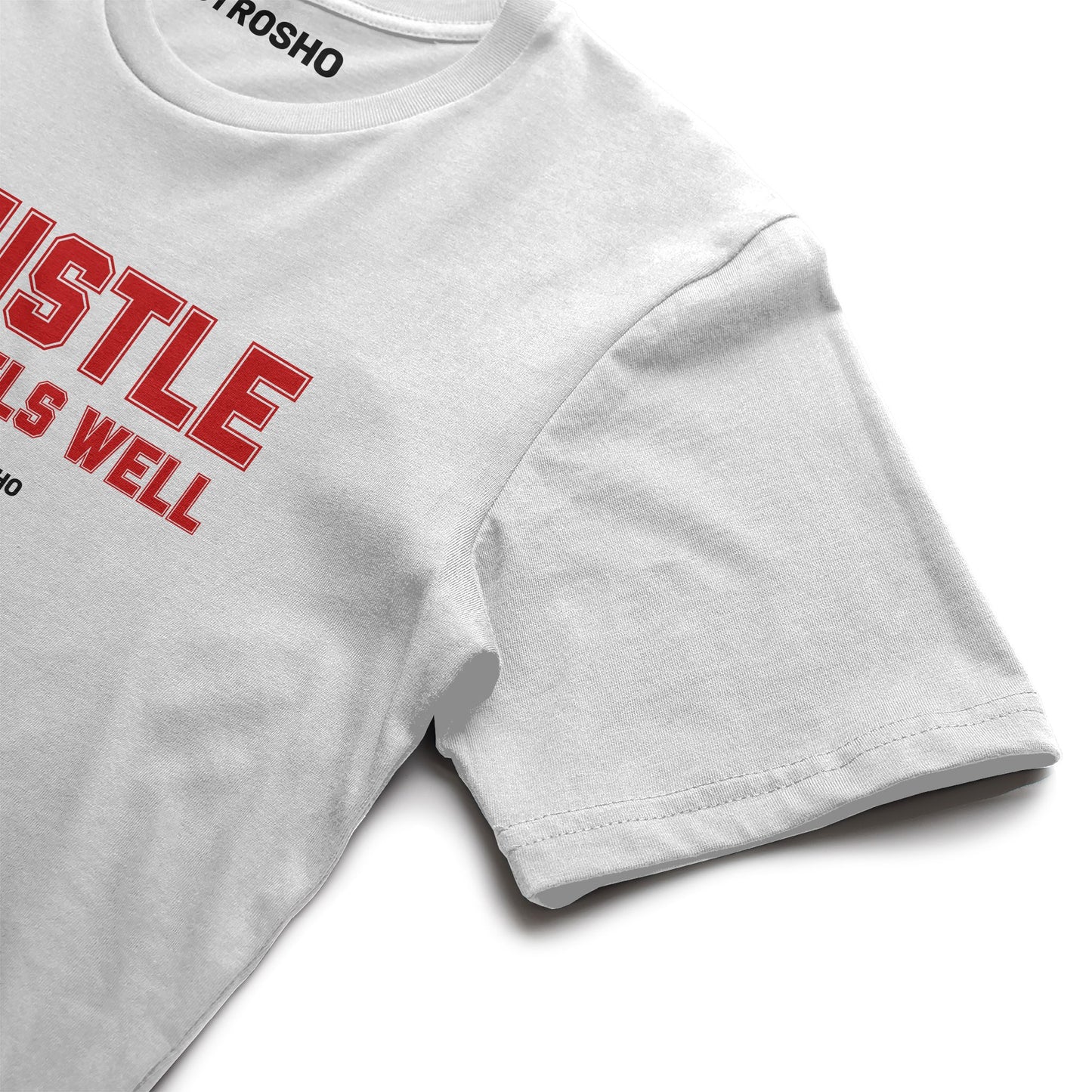 HUSTLE TRAVELS Midweight Tee – White