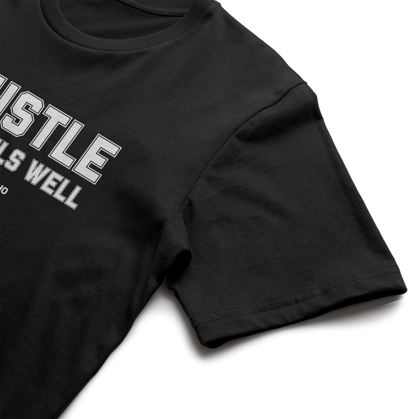 HUSTLE TRAVELS Midweight Tee – Black 