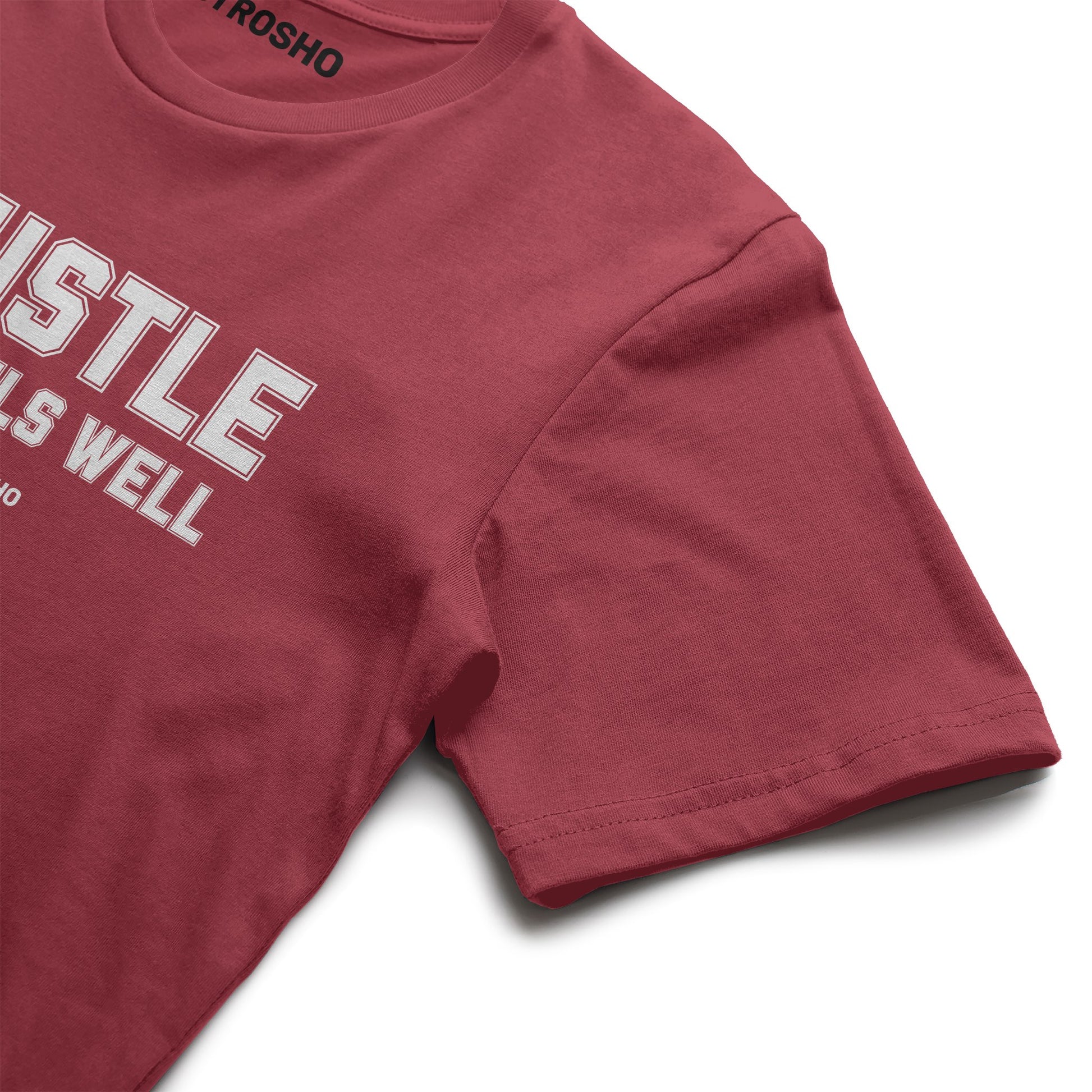HUSTLE TRAVELS Midweight Tee – Red