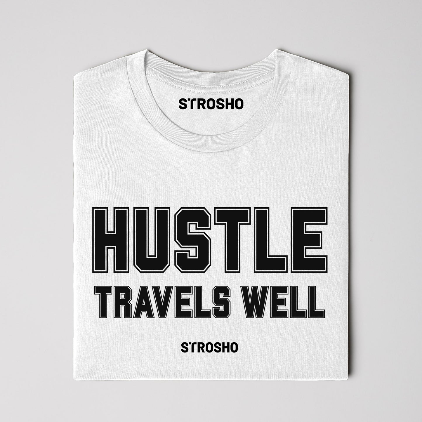 HUSTLE TRAVELS Soft Tee - White