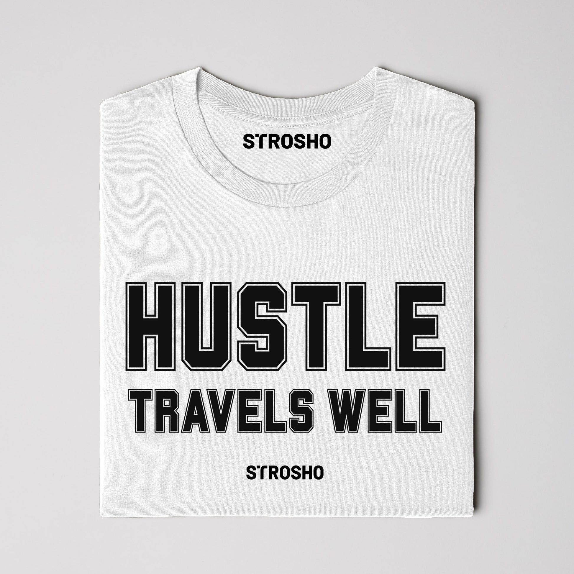 HUSTLE TRAVELS Soft Tee - White