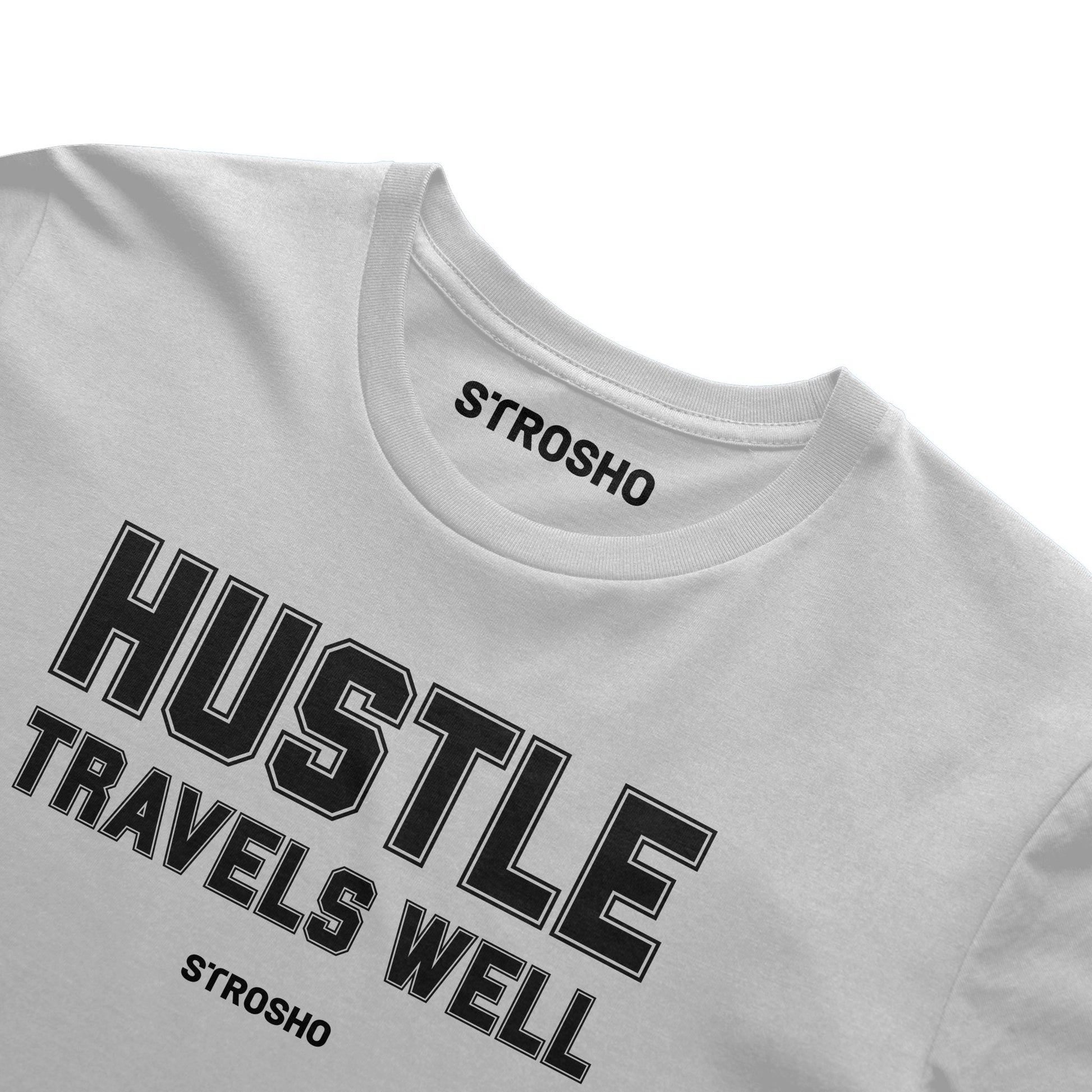 HUSTLE TRAVELS Soft Tee - Heather Gray