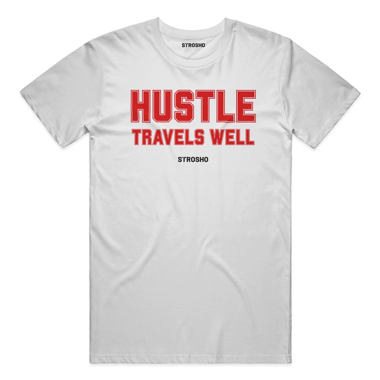 HUSTLE TRAVELS Soft Tee - Heather Gray