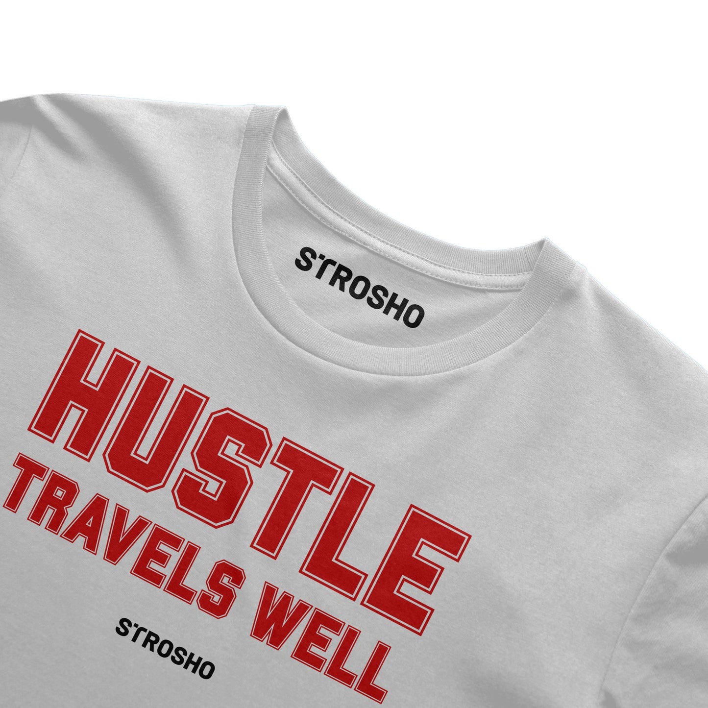 HUSTLE TRAVELS Soft Tee - Heather Gray