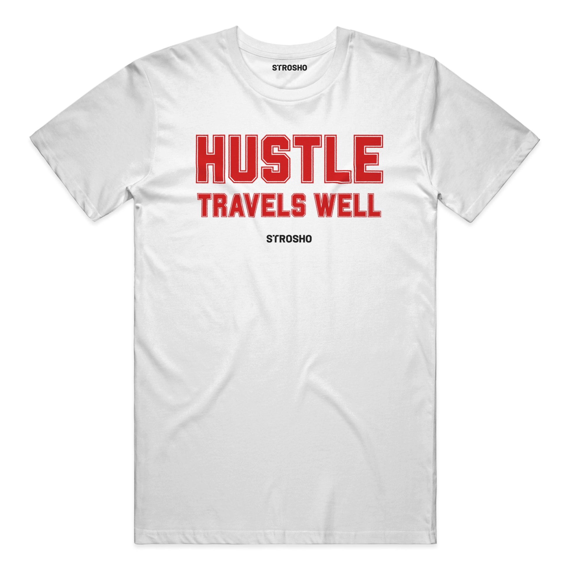 HUSTLE TRAVELS Soft Tee - White