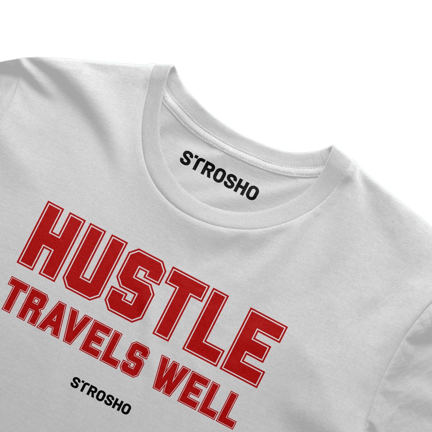 HUSTLE TRAVELS Soft Tee - White