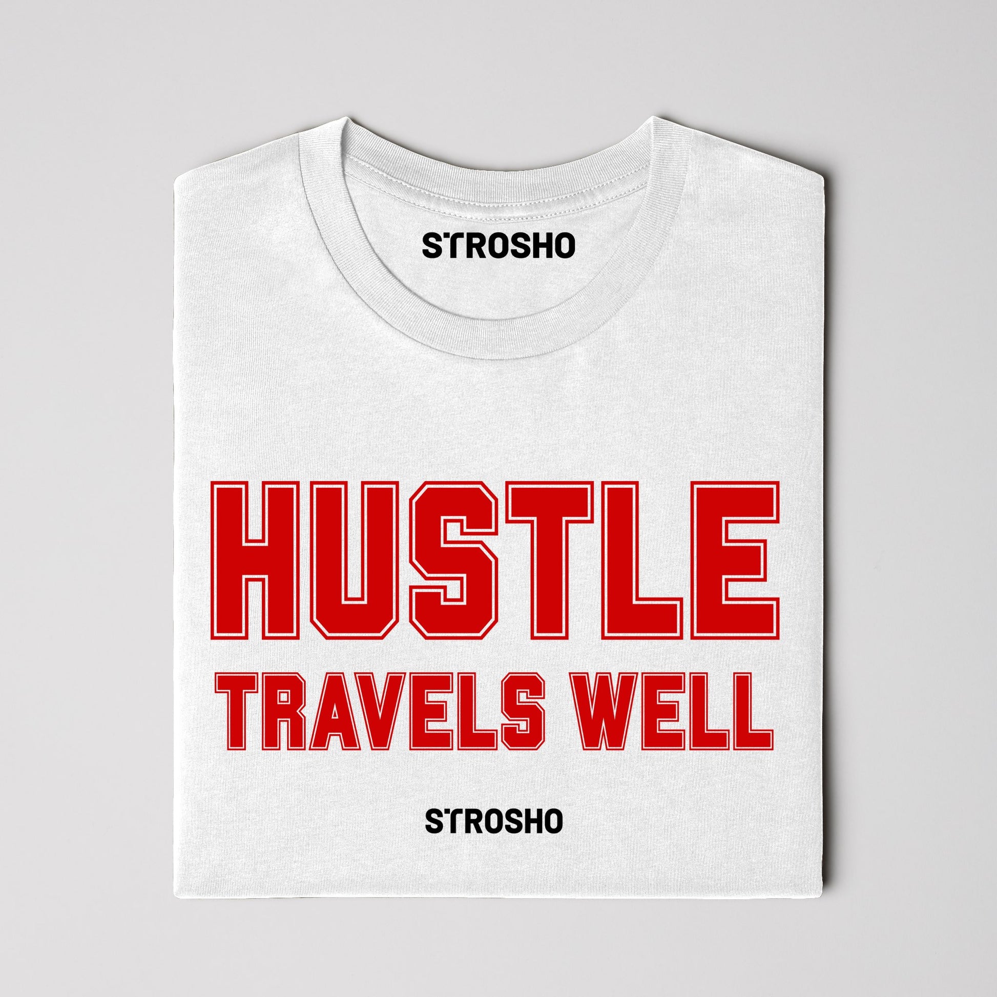 HUSTLE TRAVELS Soft Tee - White