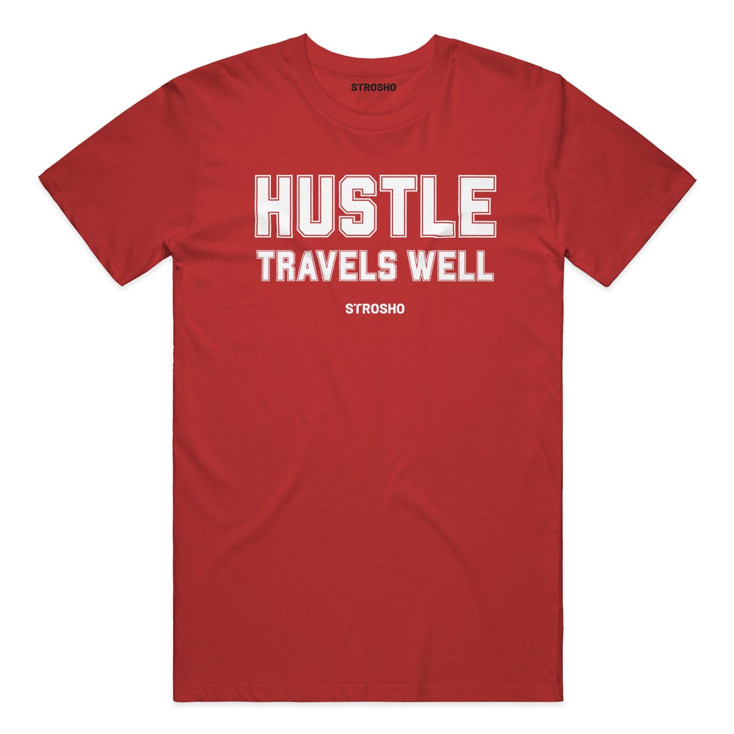 HUSTLE TRAVELS Soft Tee - Red