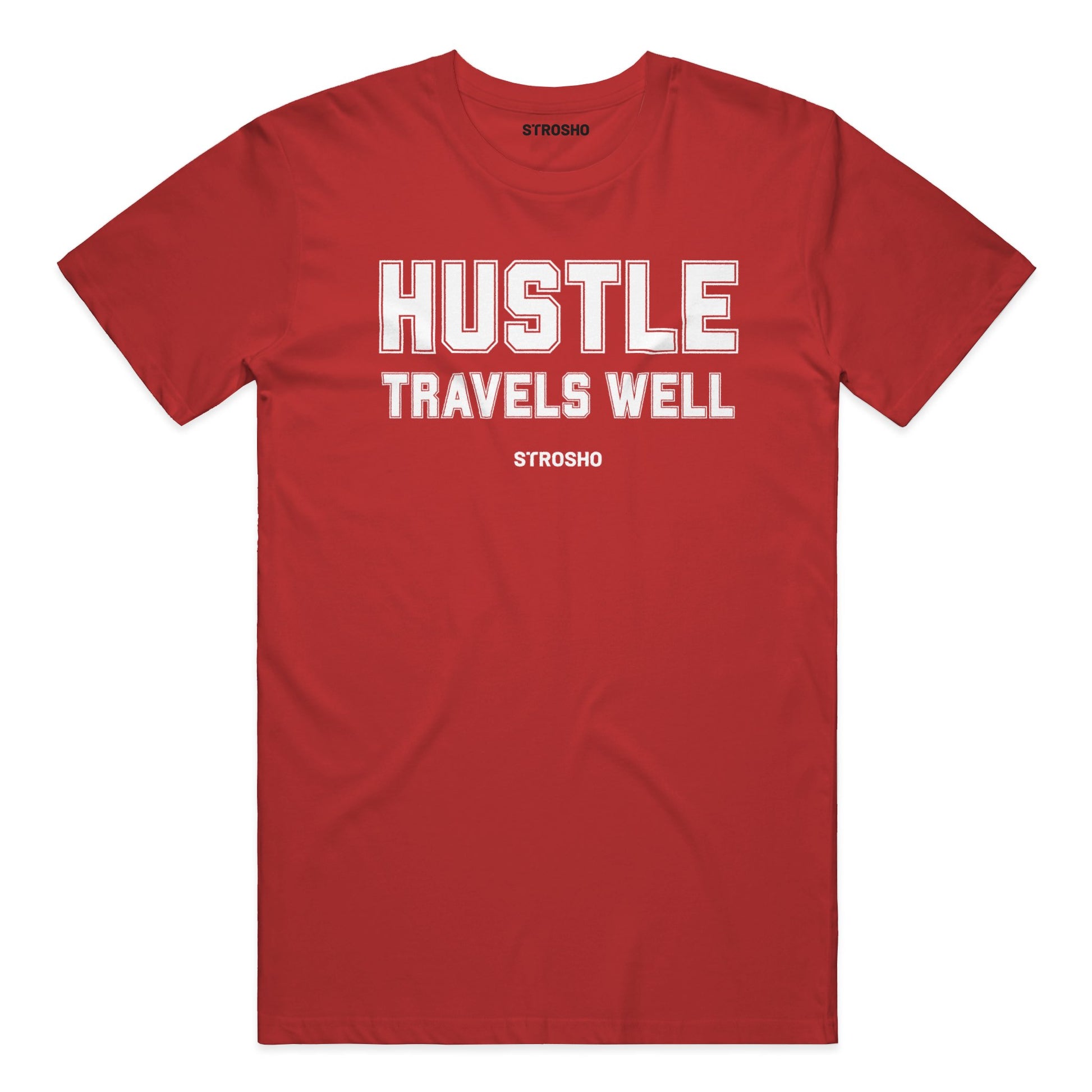 HUSTLE TRAVELS Soft Tee - Red