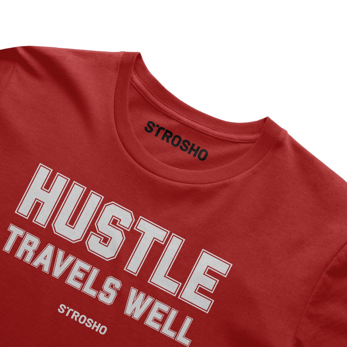 HUSTLE TRAVELS Soft Tee - Red