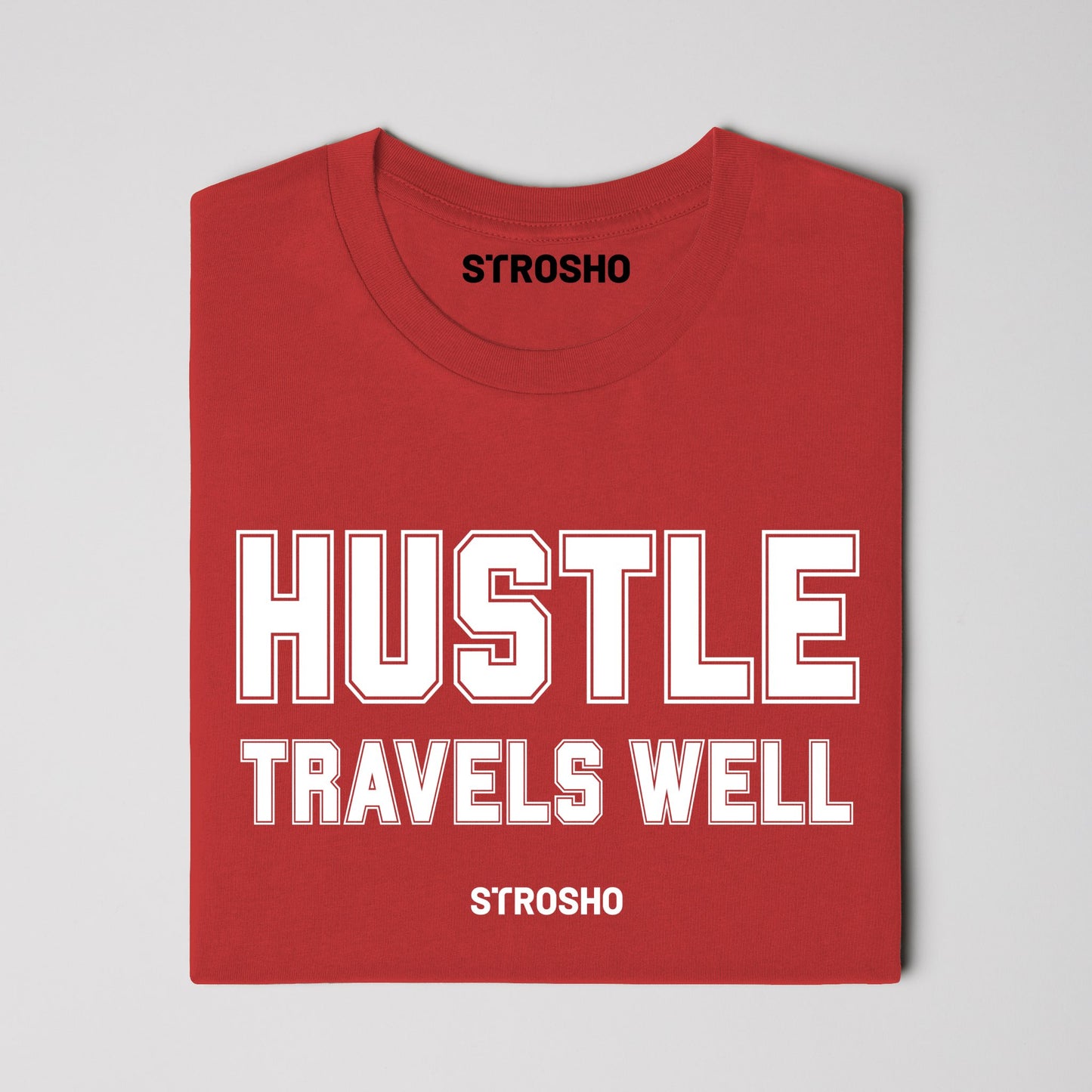 HUSTLE TRAVELS Soft Tee - Red