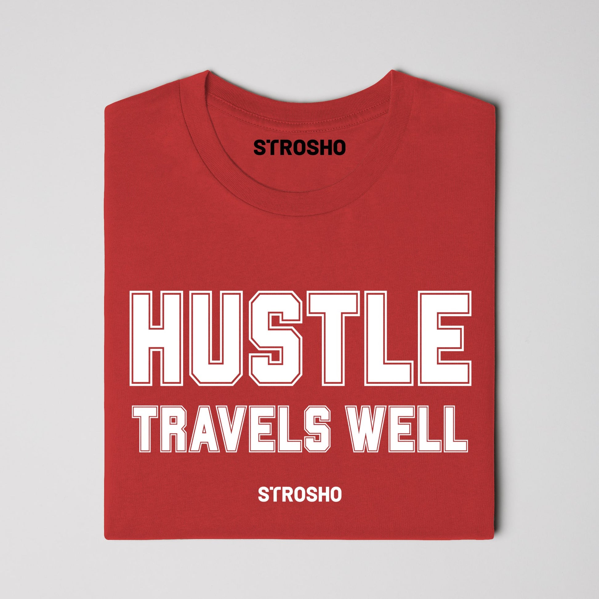 HUSTLE TRAVELS Soft Tee - Red