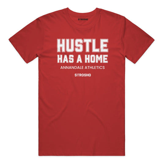 HUSTLE HOME Soft Tee - Red