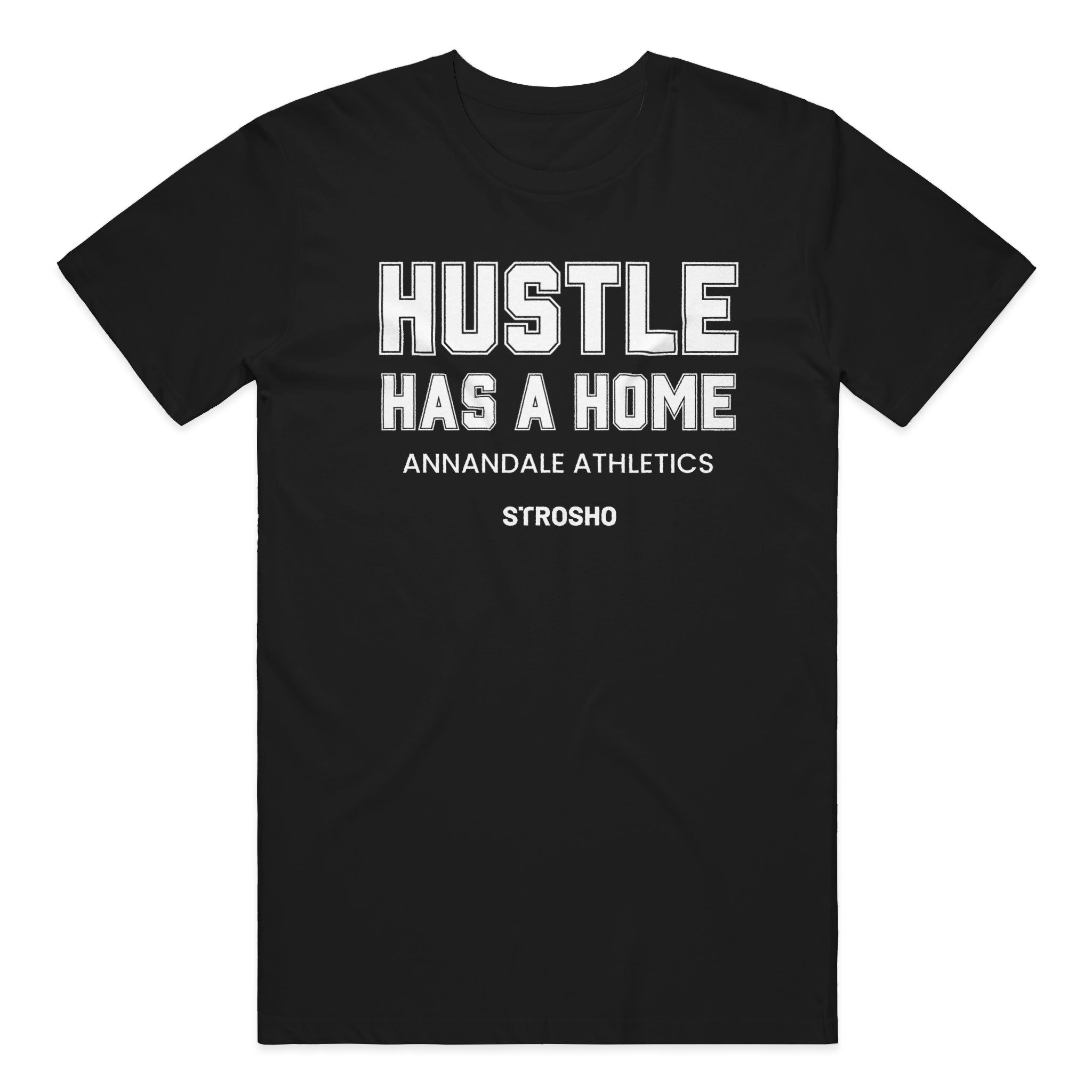 HUSTLE HOME Midweight Tee - Black