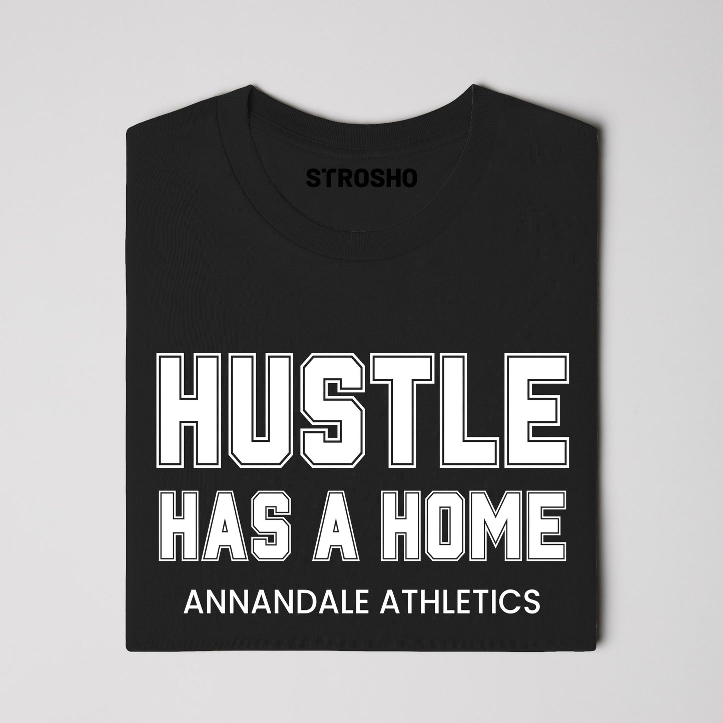 HUSTLE HOME Midweight Tee - Black