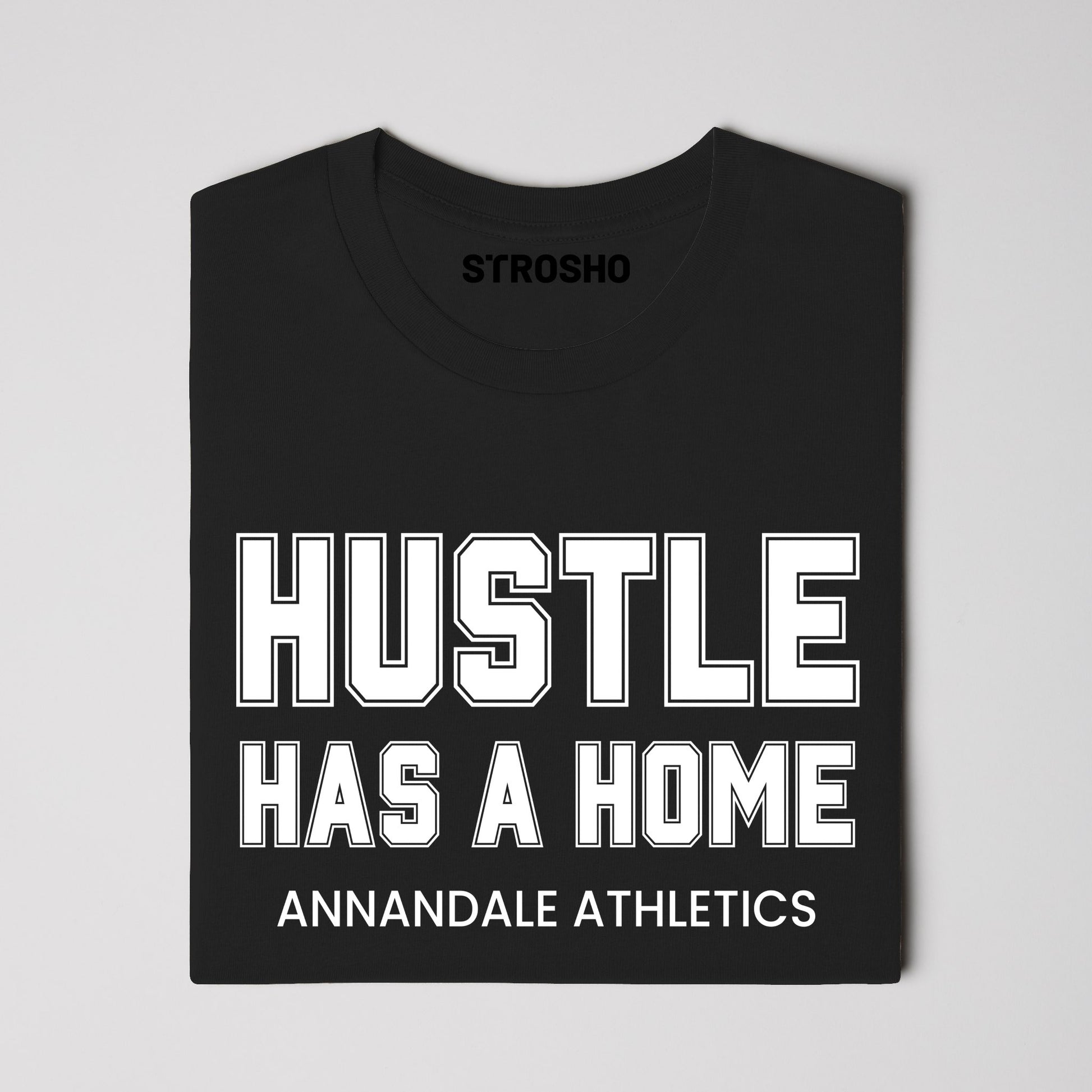 HUSTLE HOME Midweight Tee - Black