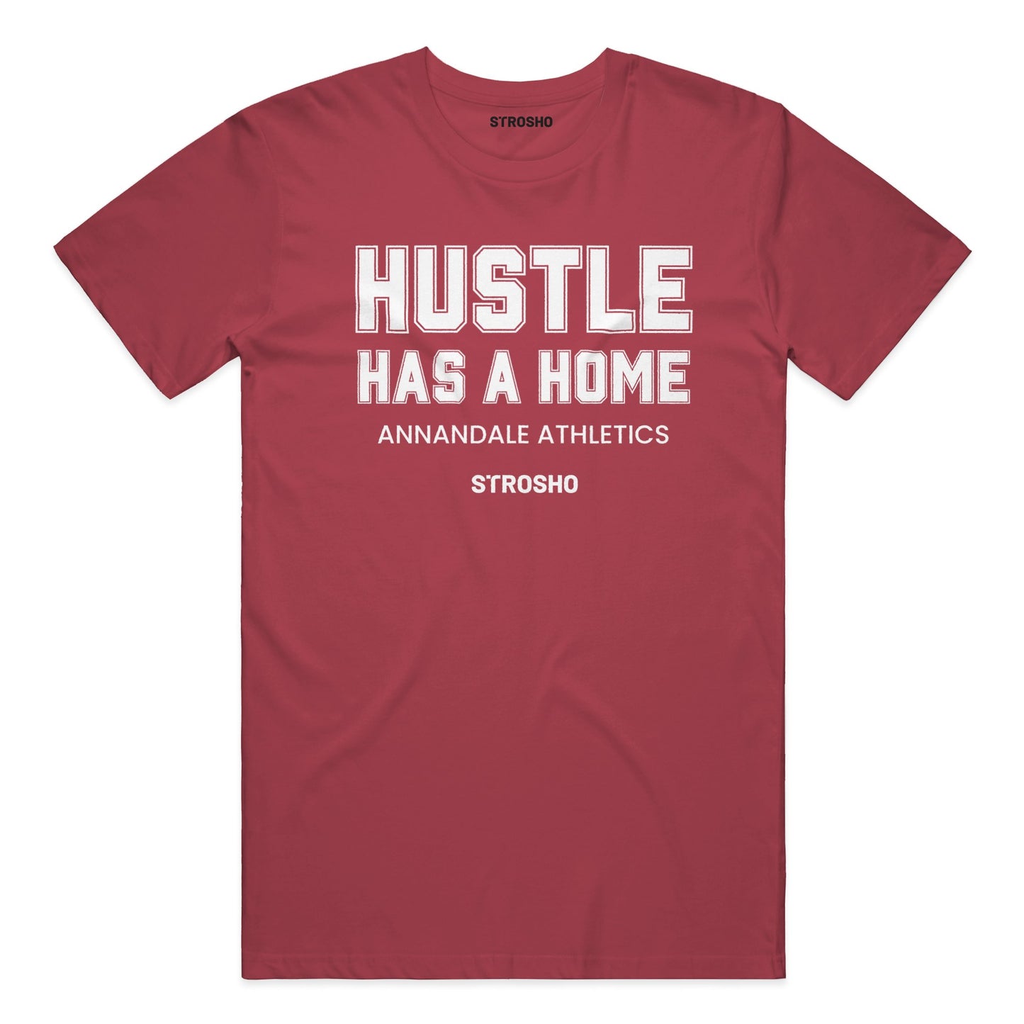 HUSTLE HOME Midweight Tee - Red