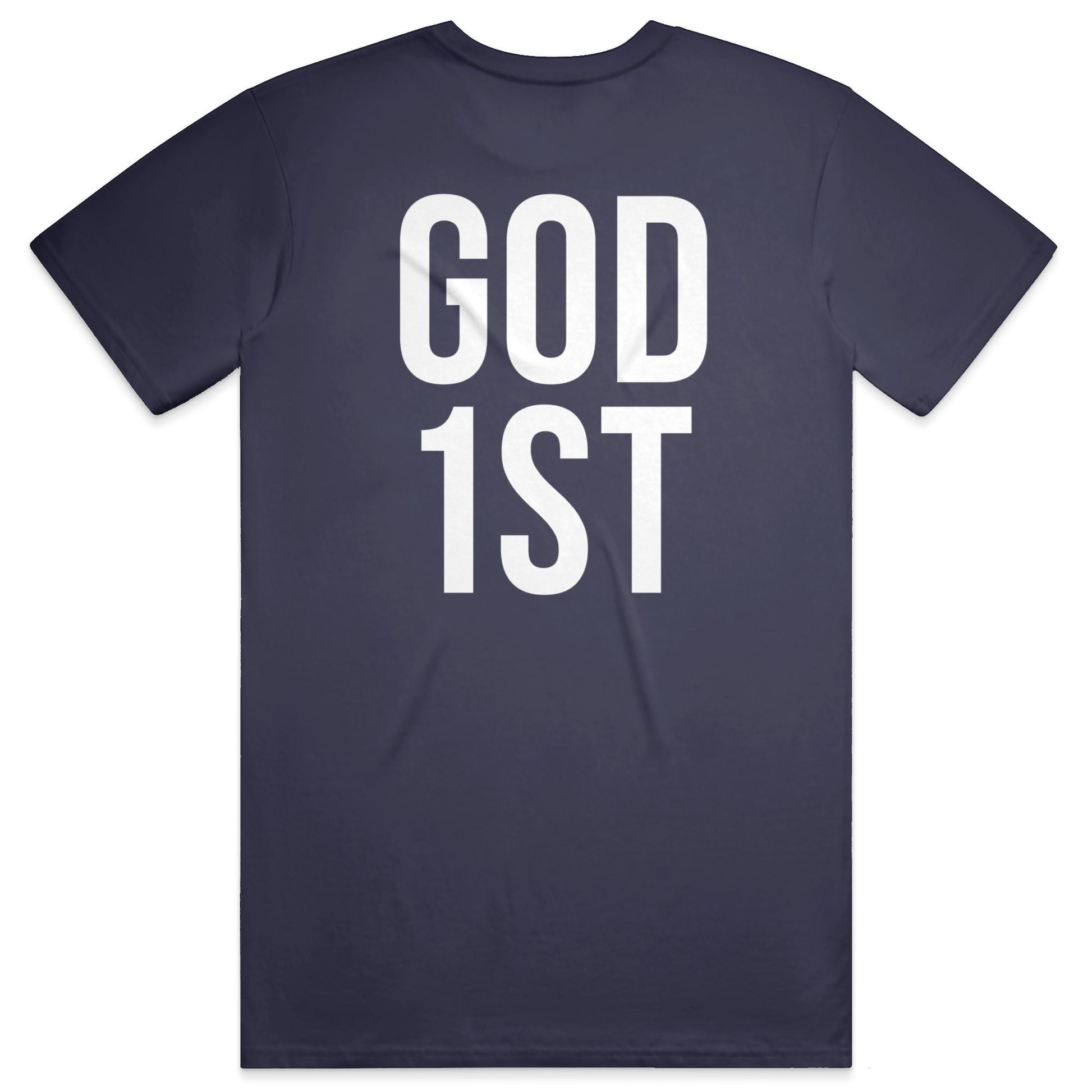 GOD 1ST Midweight Tee – Navy
