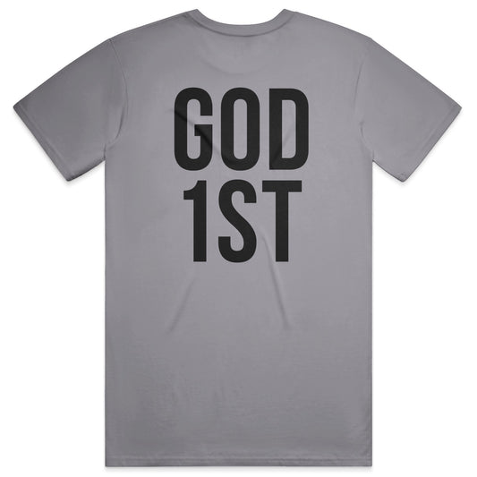 GOD 1ST Midweight Tee – Granite