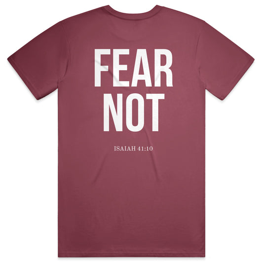 FEAR NOT Midweight Tee - Chili