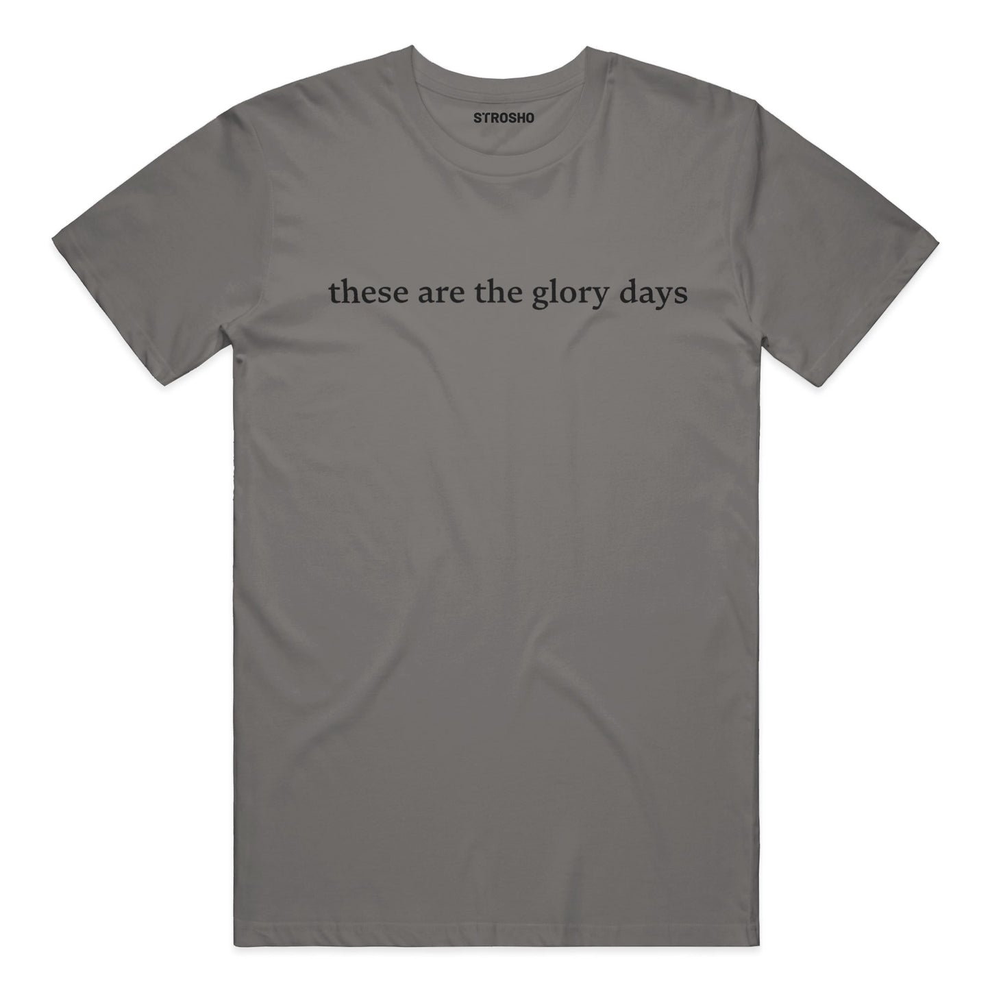 these are the glory days midweight tee - pepper