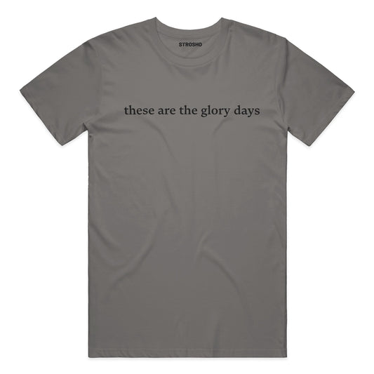 these are the glory days midweight tee - pepper