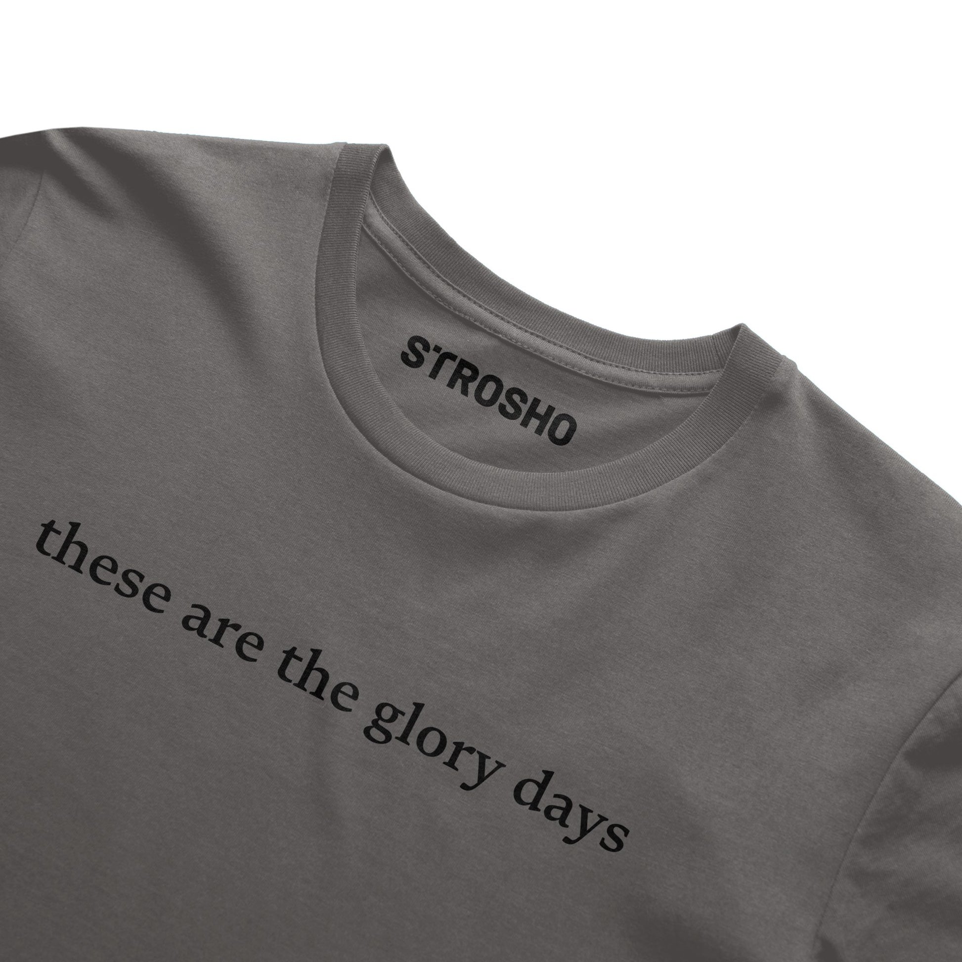 these are the glory days midweight tee - pepper