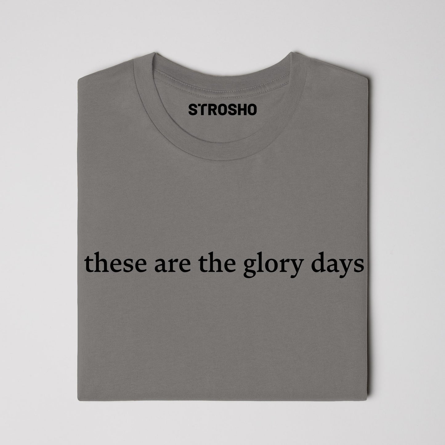 these are the glory days midweight tee - pepper