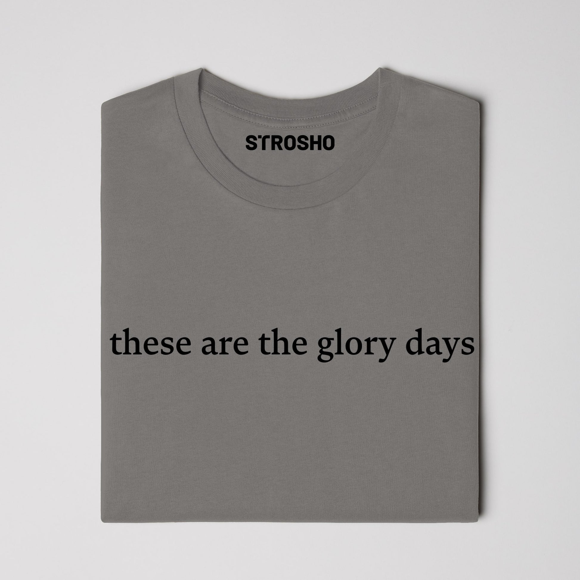 these are the glory days midweight tee - pepper