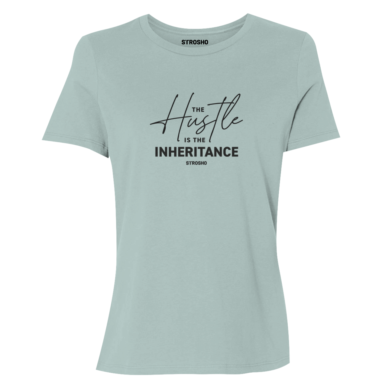 HUSTLE Women’s Fitted Soft Tee - Dusty Blue